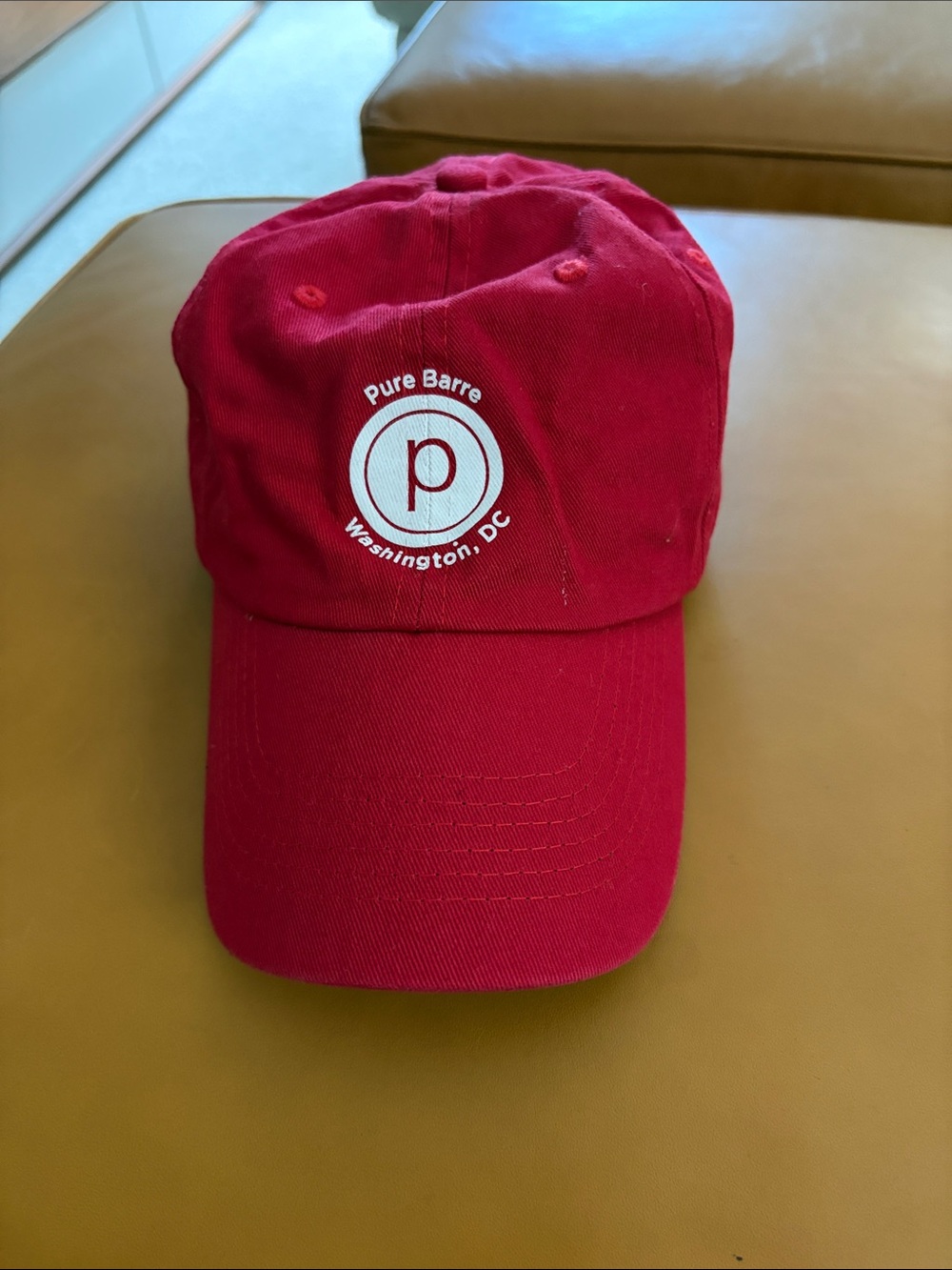 Pure Barre Red Embroidered Logo Cap